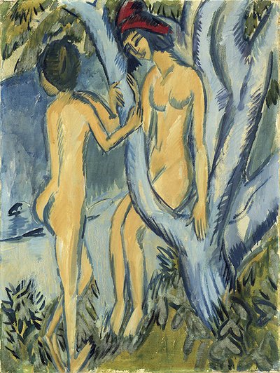 Akte an einem Baum von Ernst Ludwig Kirchner